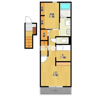 リバーイーストⅡ【2階】の間取り