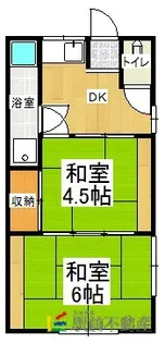 赤坂アパート【5号室】の間取り