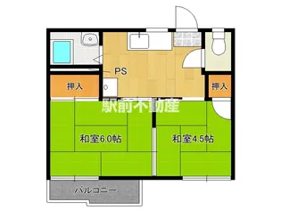 加納レジデンス【C201号室】の間取り