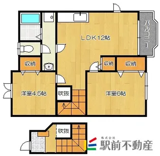 サニーパレス一条C棟【201号室】の間取り