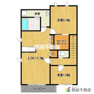 エル・スールB棟【201号室】の間取り