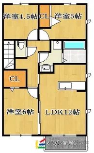 ラウレ・アB【201号室】の間取り