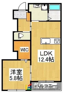 グランディール中広II【106号室】の間取り