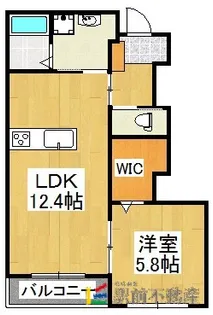 グランディール中広II【110号室】の間取り