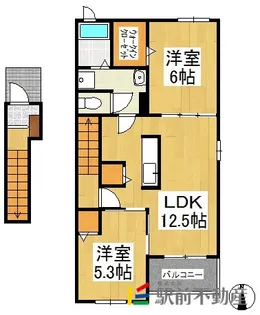 エルヴィータ八女A.B【B201号室】の間取り
