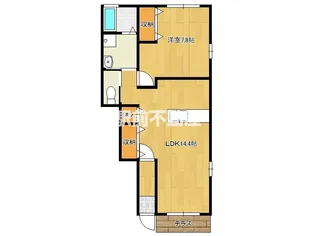 レジデンス蒲原D【102号室】の間取り