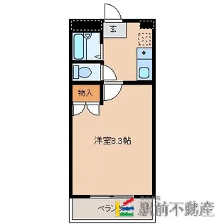 1Kの間取り画像