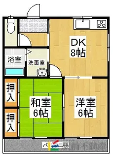 メイプル新代【202号室】の間取り