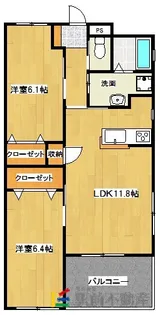 長浜ヒルズ【307号室】の間取り