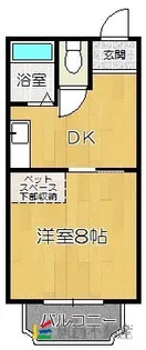 ロングヒルⅠ【1-B号室】の間取り