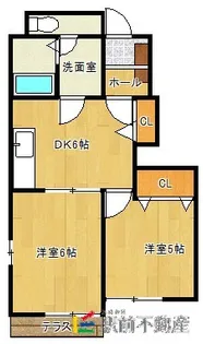 メゾン・アンジュ参番館【102号室】の間取り