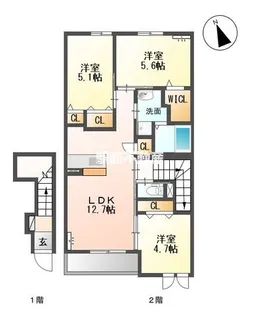 ルーラル石原Ⅱ【203号室】の間取り