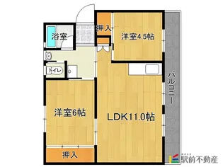 ビレッジハウス城島I【507号室】の間取り