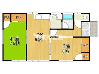 福岡県大牟田市手鎌【一戸建】の間取り