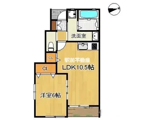 リヴェール柳川【101号室】の間取り