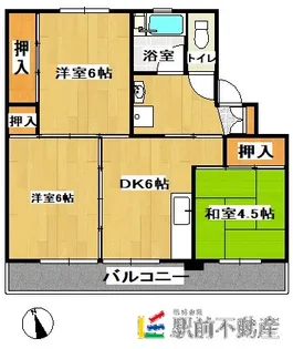 ビレッジハウス白川2号棟【402号室】の間取り