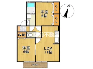 ディアコート【103号室】の間取り