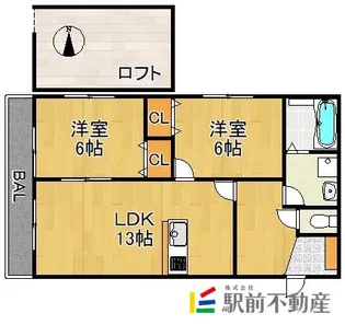 パーチェ・筑後 A棟【204号室】の間取り