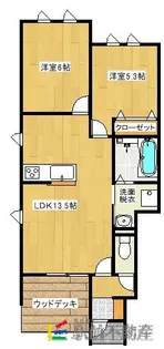 福岡県筑後市長浜【アパート】の間取り