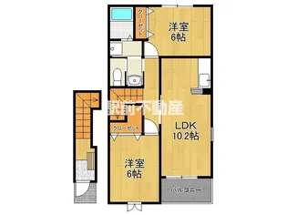 福岡県大川市大字酒見【アパート】の間取り