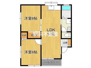 大江ハイツ優美【201号室】の間取り