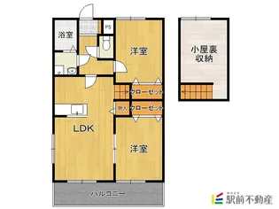 ビオス広川A棟【201号室】の間取り