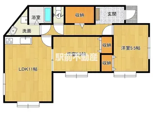 福岡県八女市室岡【一戸建】の間取り