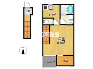 GRATIA A棟【202号室】の間取り