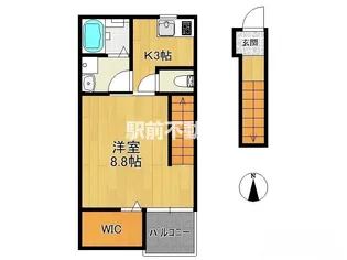 GRATIA B棟【203号室】の間取り