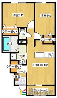 アミティエ三本松Ⅰ【102号室】の間取り
