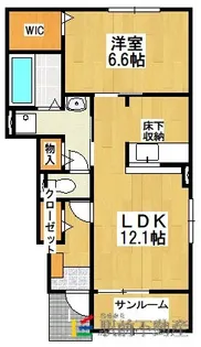 フィオーレ弐番館【104号室】の間取り