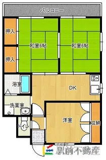 ハイブローデン龍ケ原【401号室】の間取り