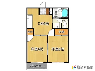 福岡県筑後市長浜【アパート】の間取り