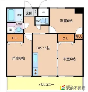 荻島第2ビル【915号室】の間取り