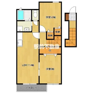 サン・カンナ・リリーⅠ【2階】の間取り