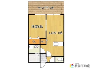 エブリポターミ【105号室】の間取り