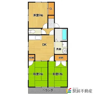 ハイツ池の本【101号室】の間取り