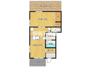 BERG下宮永【101号室】の間取り