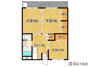 国崎ビル3【4-C号室】の間取り