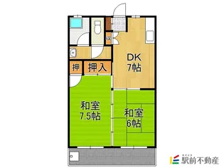 乗場ハイツ【2号室】の間取り