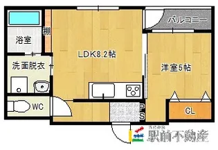 T-Regno Yame【202号室】の間取り