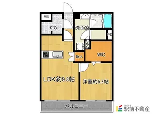 リアンレガーロ大牟田【406号室】の間取り