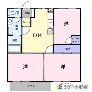 ハイツ・ウィステリアA棟【104号室】の間取り