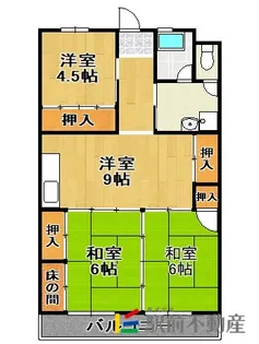 鳥塚マンション【402号室】の間取り