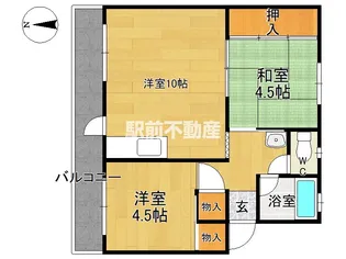 オアシス天領【302号室】の間取り