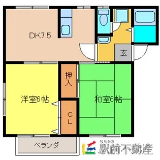 グリーンヒル龍ヶ原C棟【206号室】の間取り