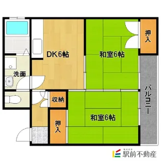福岡県筑後市熊野【マンション】の間取り