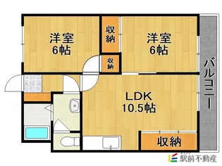 サンハイツ歴木【206号室】の間取り