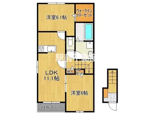 フェリーチェF【2階】の間取り