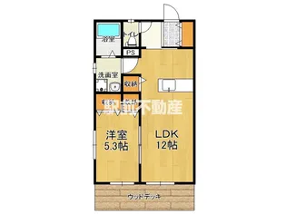 Branc Noir羽犬塚【101号室】の間取り